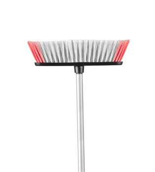 Beautiful pinkwith white mop on a white background