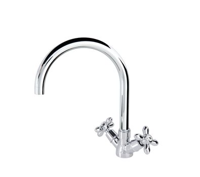 Chrome tap isolated on white background