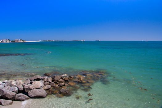 The clear waters of a French Seafront