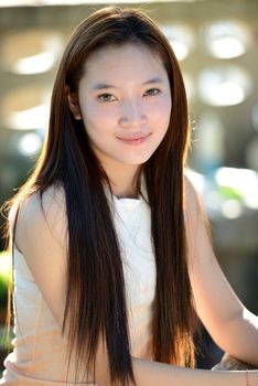 portrait of beautiful smiling healthy woman