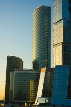 Modern buildings in the International Business Centre, Moscow city, Russia