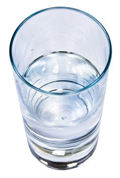 A glass of fresh and clear water
