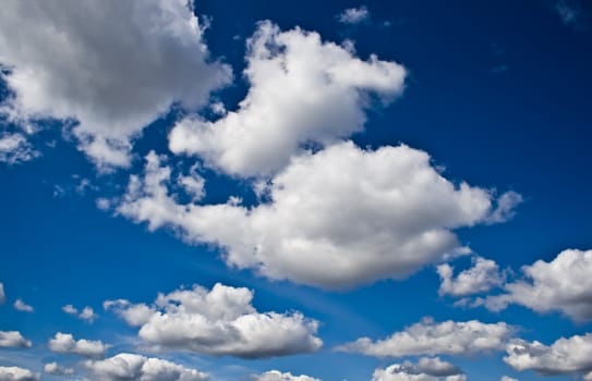 Blue sky with white clouds