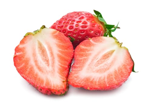 Fresh strawberry isolated on white background
