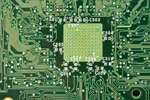 Extreme close up of a computer card