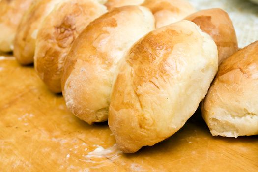 Freshly baked traditional Russian pirogi