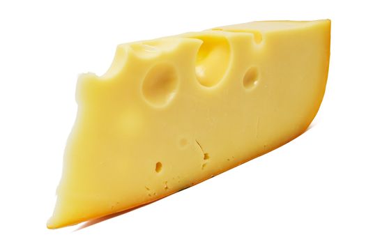 Holes in cheese, close up