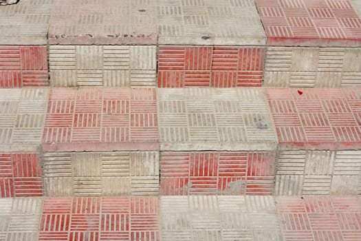 A abstract stairs with ceramic tiles. 