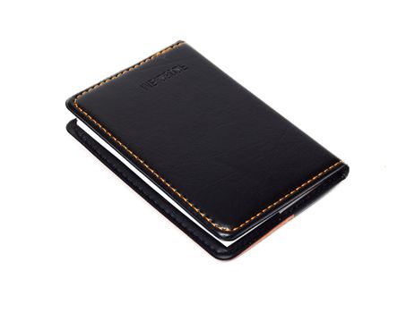 Small black notebook with blank cover 