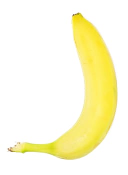 Ripe banana isolated on white background 