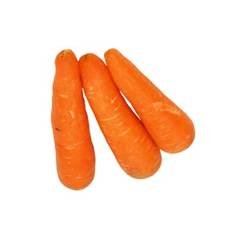 Carrot fresh vegetable group on white background 