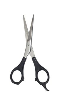 Professional Haircutting Scissors. Studio isolation on white. 
