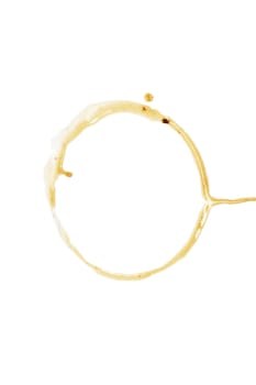 close up of coffee cup marks on white background 