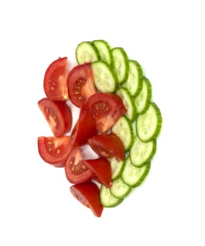 tomatoes with cucumber