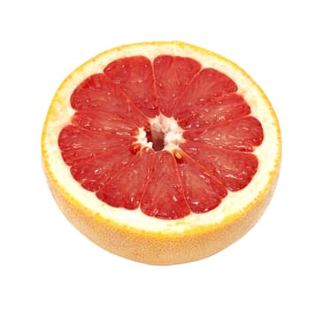 Red grapefruit close-up macro shot 