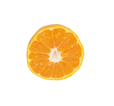 Juicy tangerine, mandarin, orange on white background, closeup, isolated 