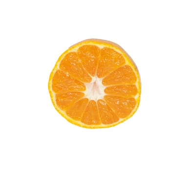 Juicy tangerine, mandarin, orange on white background, closeup, isolated 