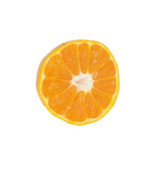 Juicy tangerine, mandarin, orange on white background, closeup, isolated 