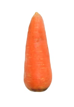 Ripe carrots isolated on a white background 