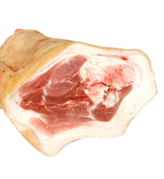 raw pork (leg) isolated on white background 
