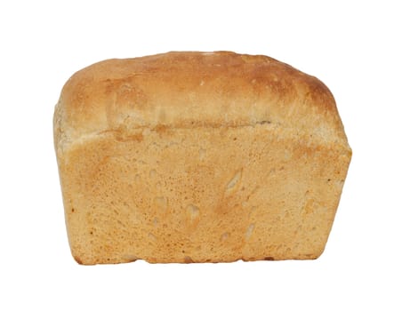 White bread loaf isolated on white background 