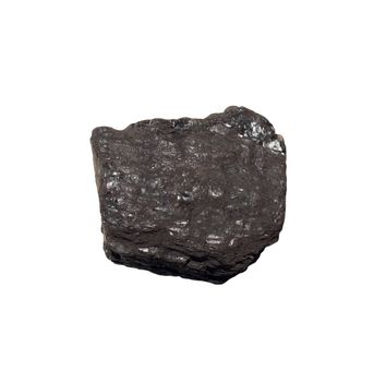 Coal on Isolated White Background 