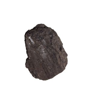 Coal on Isolated White Background 