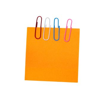 Orange blank paper