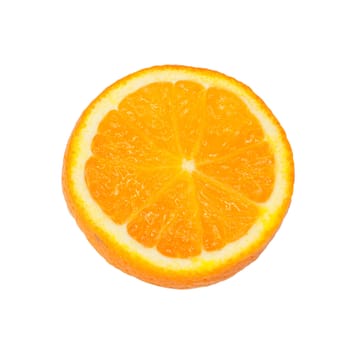 Slice of orange. isolated on white. 