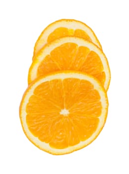 Slice of orange. isolated on white. 