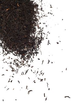 black tea on a white background 
