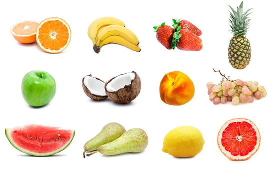 Big collection of fruits, high resolution