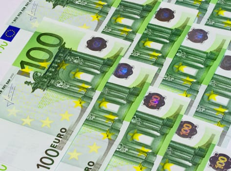 Euro banknotes money, european currency background
