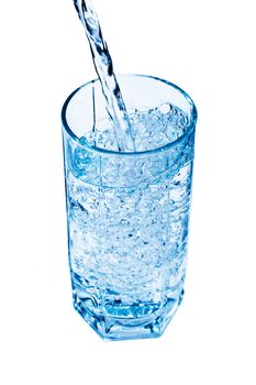 A glass of fresh and clear water