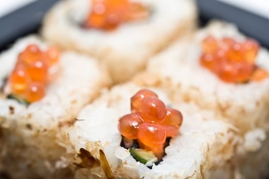 Traditional Japanese food Sushi, close-up