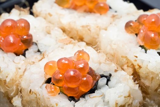 Traditional Japanese food Sushi, close-up