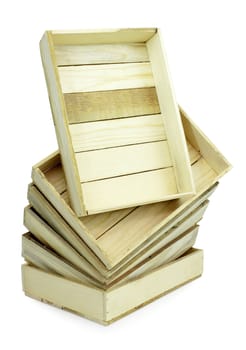 Boxes for storage of fruits are made of wood