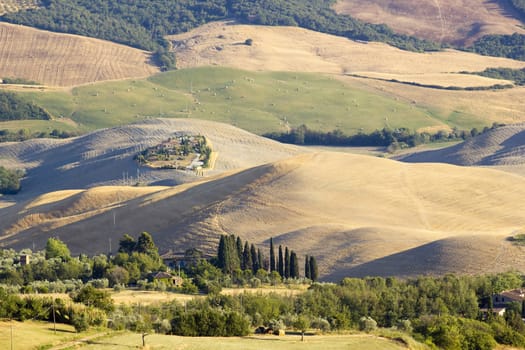 view of typical Tuscany landscape in summer, Italy