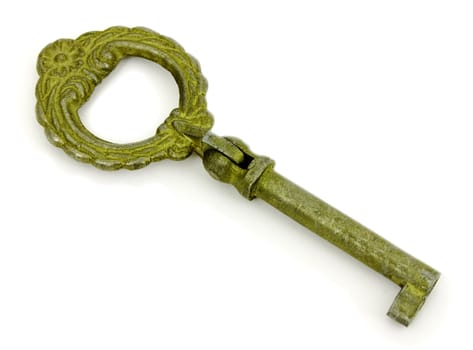 Old Key isolated on white background