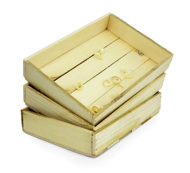 Boxes for storage of fruits are made of wood