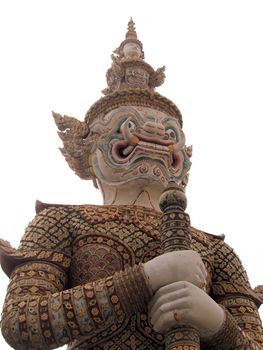 giant,the gaurdian at the emarald buddha temple,bankok,thailand     