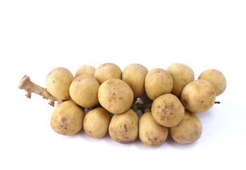 Lanzones fruit isolated on white background 