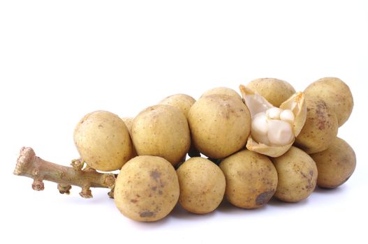 Lanzones fruit isolated on white background 