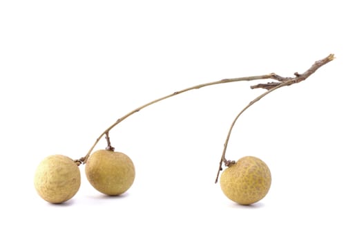 Fresh longan on the white background 