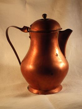 Old copper teapot