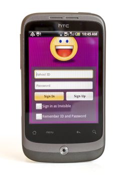 HTC DESIRE HD SHOWING YAHOO MESSENGER