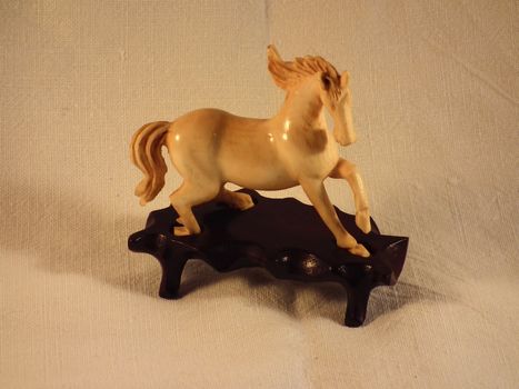 Old manufactury ivory horse