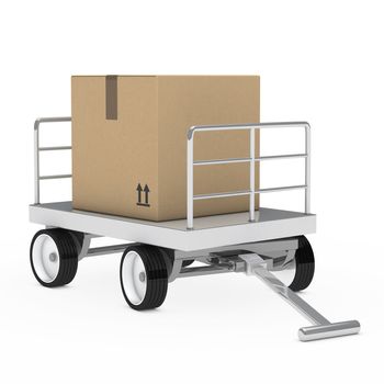 transport brown package trolley and hand truck