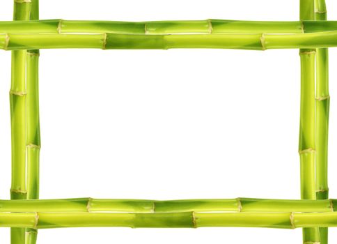 Bamboo frame made of stems