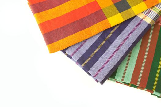 colorful plaid fabric collection pattern as background